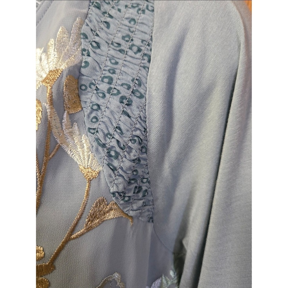 Anthropologie Tiny NWOT Embroidered Floral Ruffle Blouse Top Size Small‎ - Picture 4 of 11